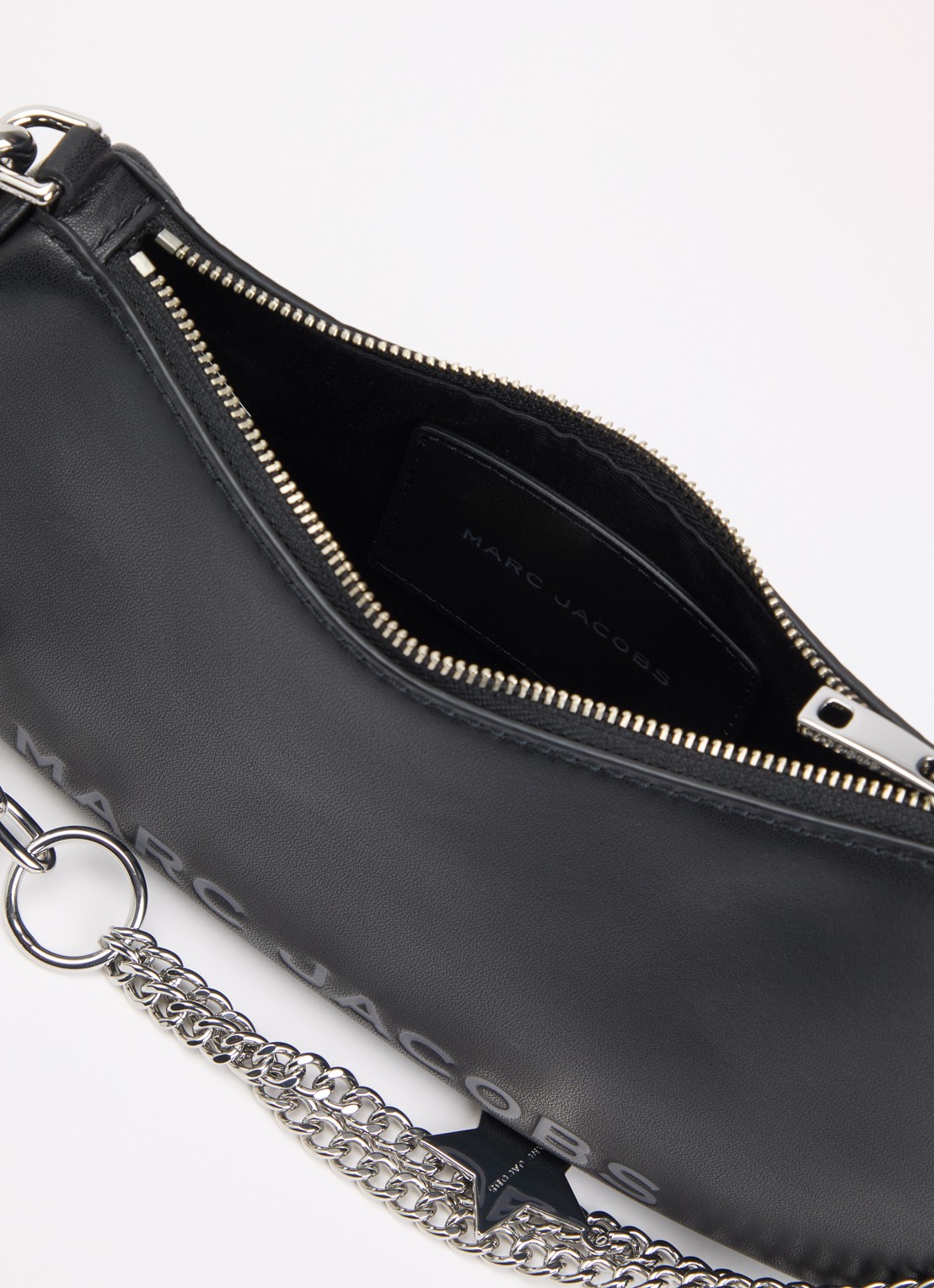 Marc Jacobs The charm schoudertas van leer met afneembare schouderriem - detail 3 zwart