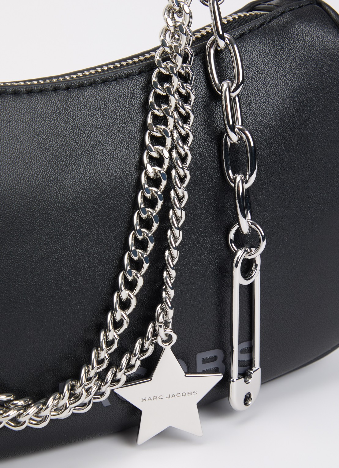 Marc Jacobs The charm schoudertas van leer met afneembare schouderriem - detail 5 zwart