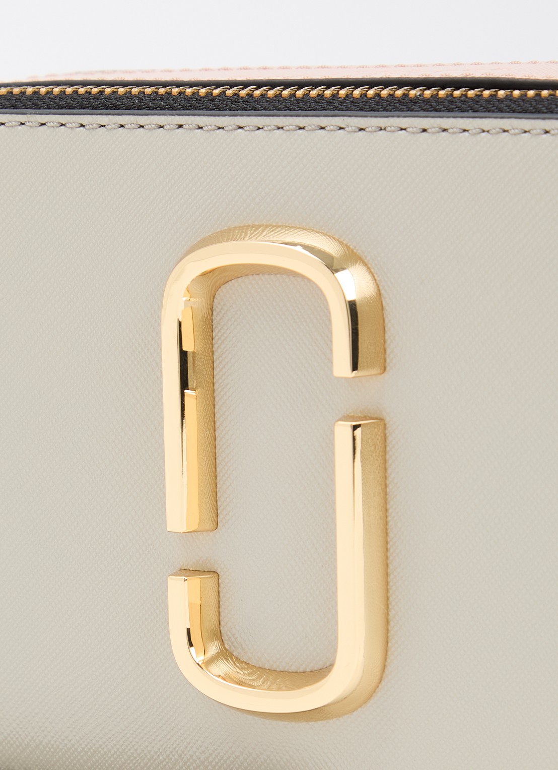 Marc Jacobs The Colourblock Chain Snapshot crossbodytas van leer met afneembare schouderriem - detail 5 donkerbeige