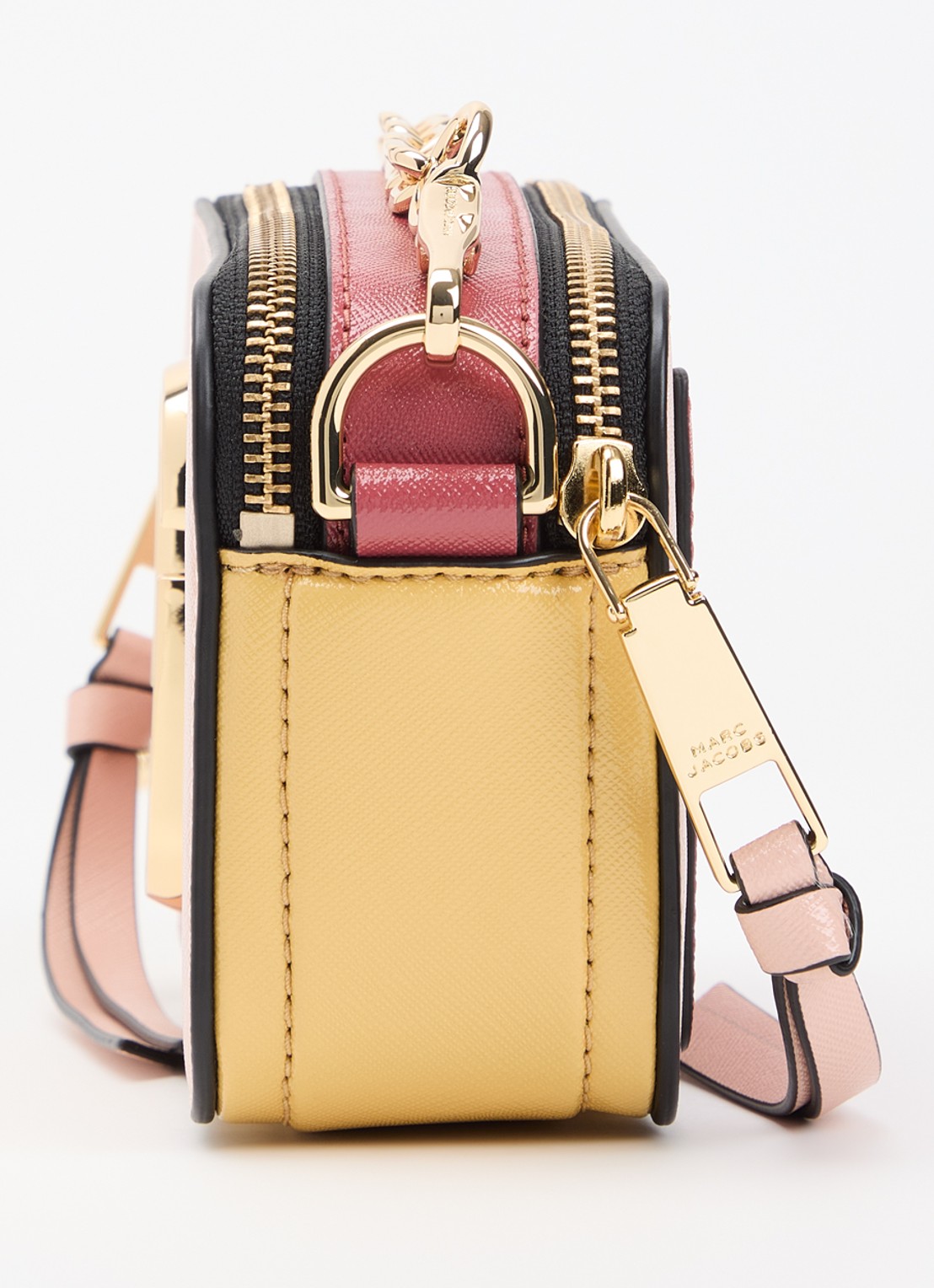 Marc Jacobs The Colourblock Chain Snapshot crossbodytas van leer met afneembare schouderriem - detail 3 roze