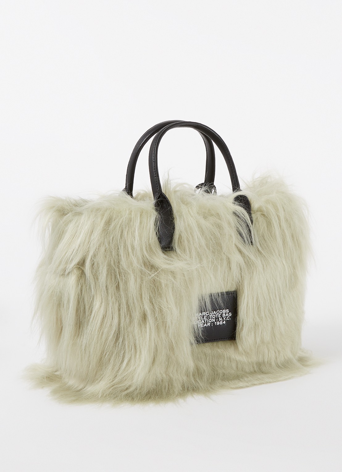 Marc Jacobs The Creature Mini Tote handtas met imitatiebont - achterkant 7 groen