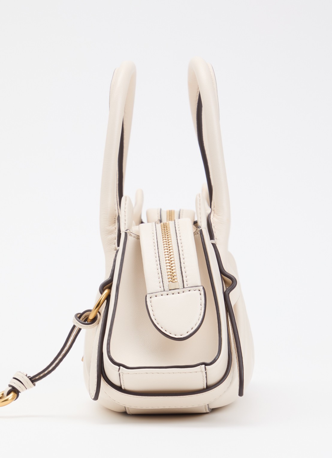 Marc Jacobs The Cristina Small Satchel handtas van leer - detail 4 ivoor