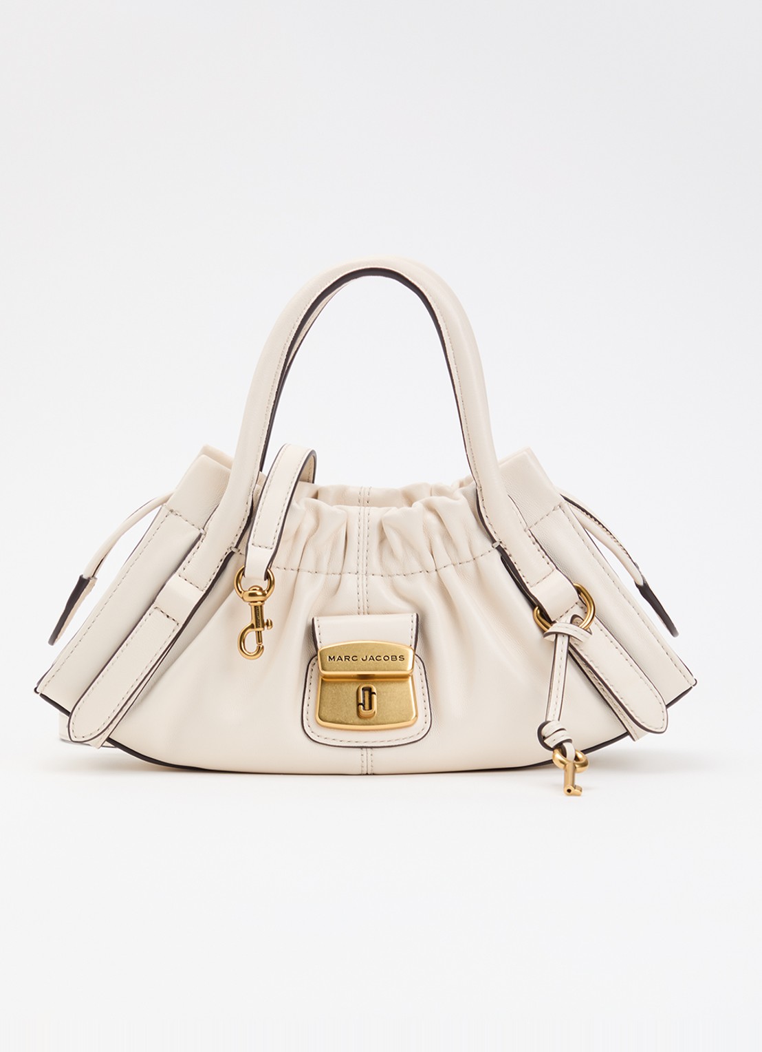 Marc Jacobs The Cristina Small Satchel handtas van leer - voorkant 2 ivoor