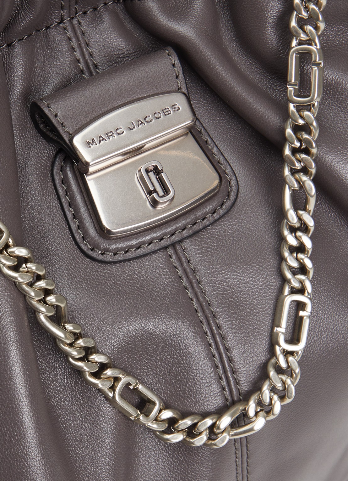 Marc Jacobs The Cristina Tote schoudertas van lamsleer - detail 5 donkergrijs
