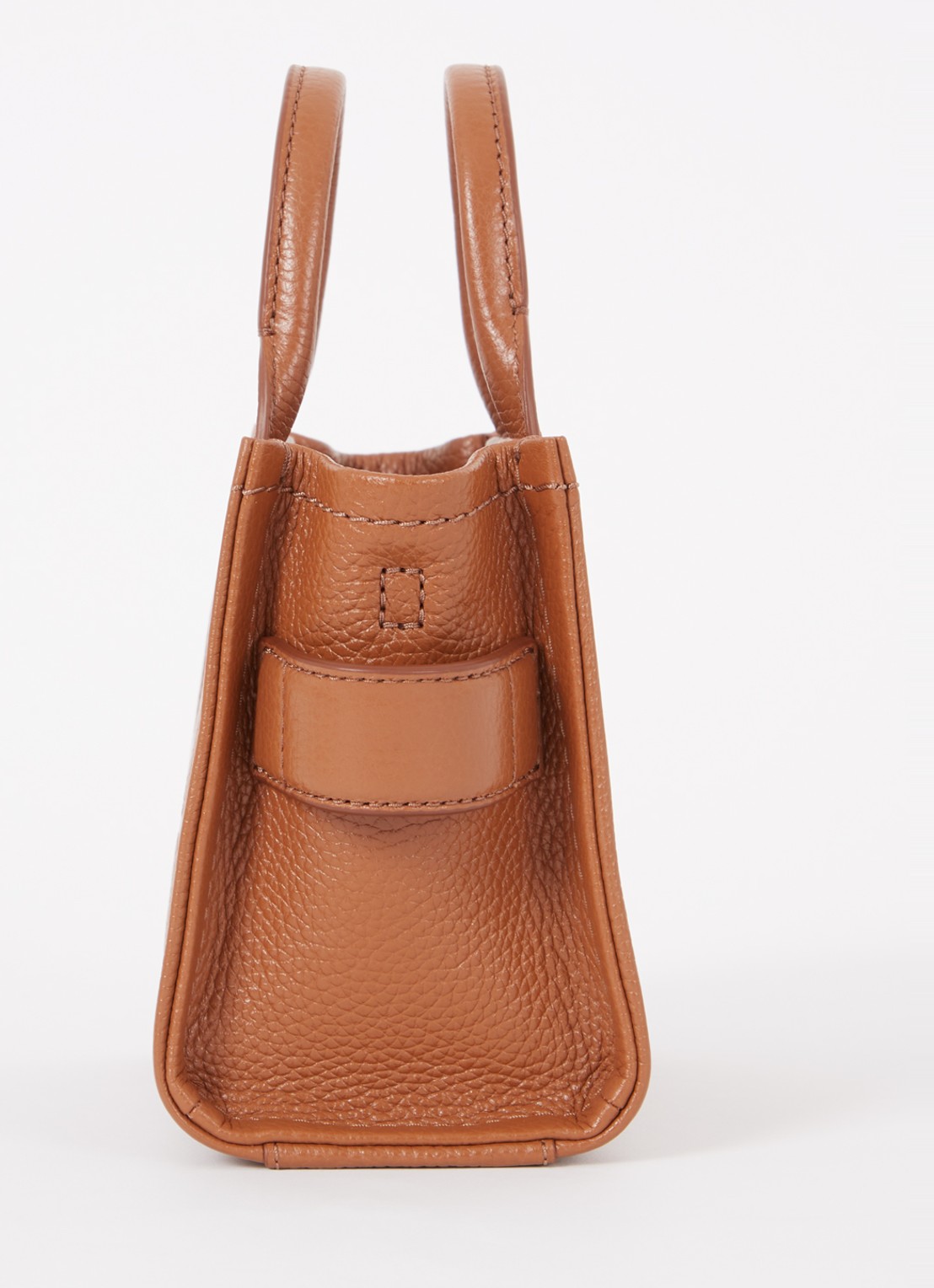 Marc Jacobs The Crossbody Tote handtas van leer met logo - detail 3 cognac