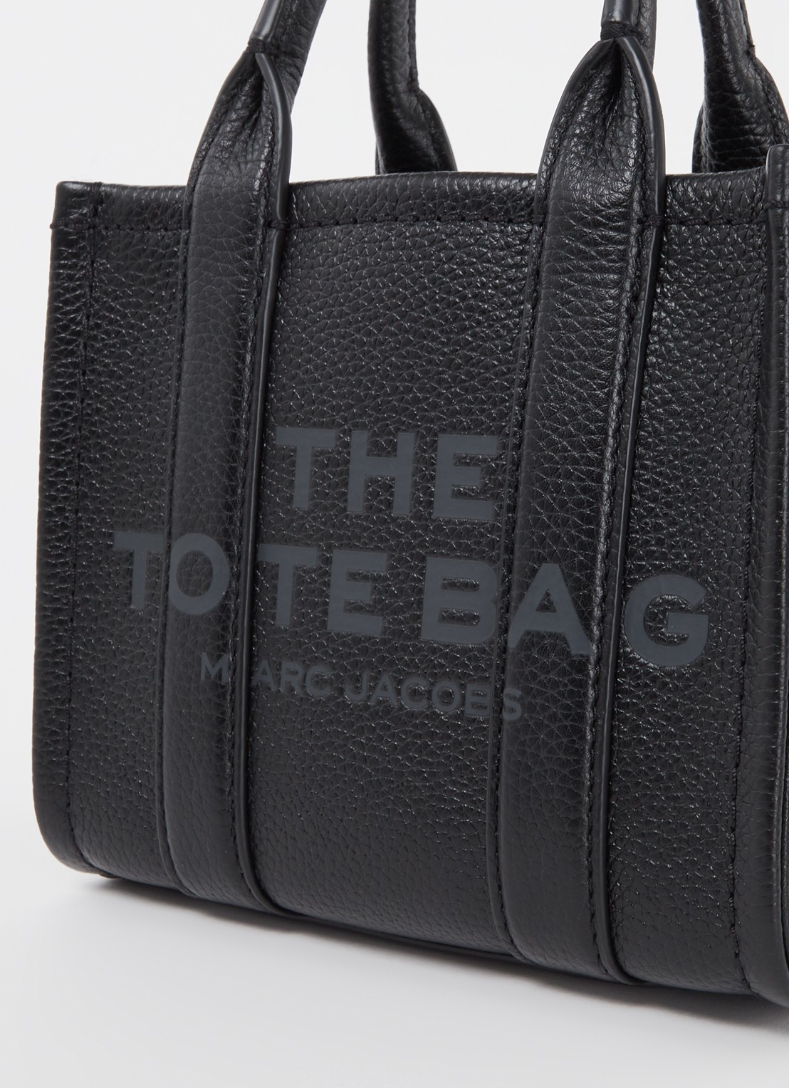Marc Jacobs The Crossbody Tote handtas van leer - detail 3 zwart