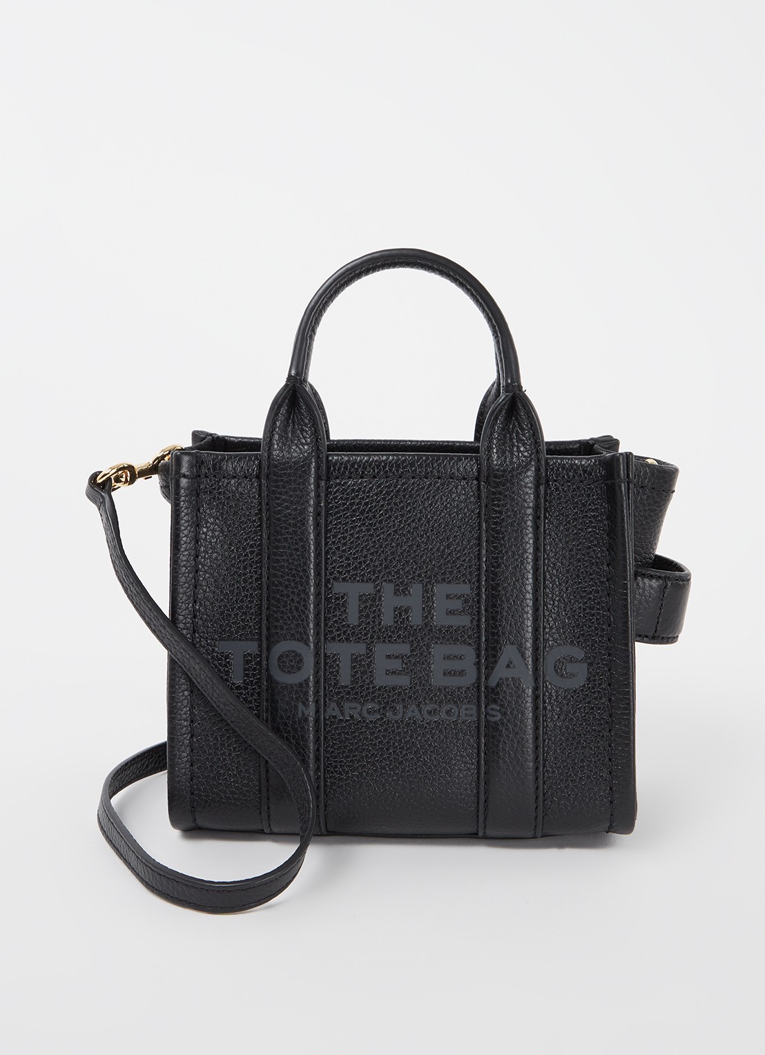 Marc Jacobs The Crossbody Tote handtas van leer - voorkant 4 zwart