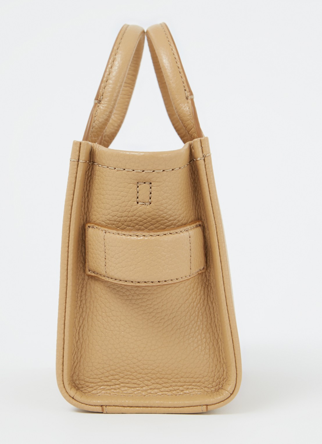 Marc Jacobs The Crossbody Tote handtas van leer - detail 3 camel