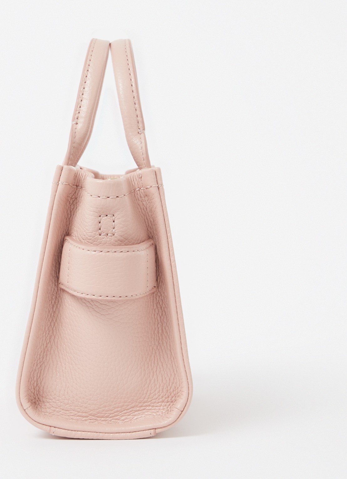 Marc Jacobs The Crossbody Tote handtas van leer - detail 2 lichtroze