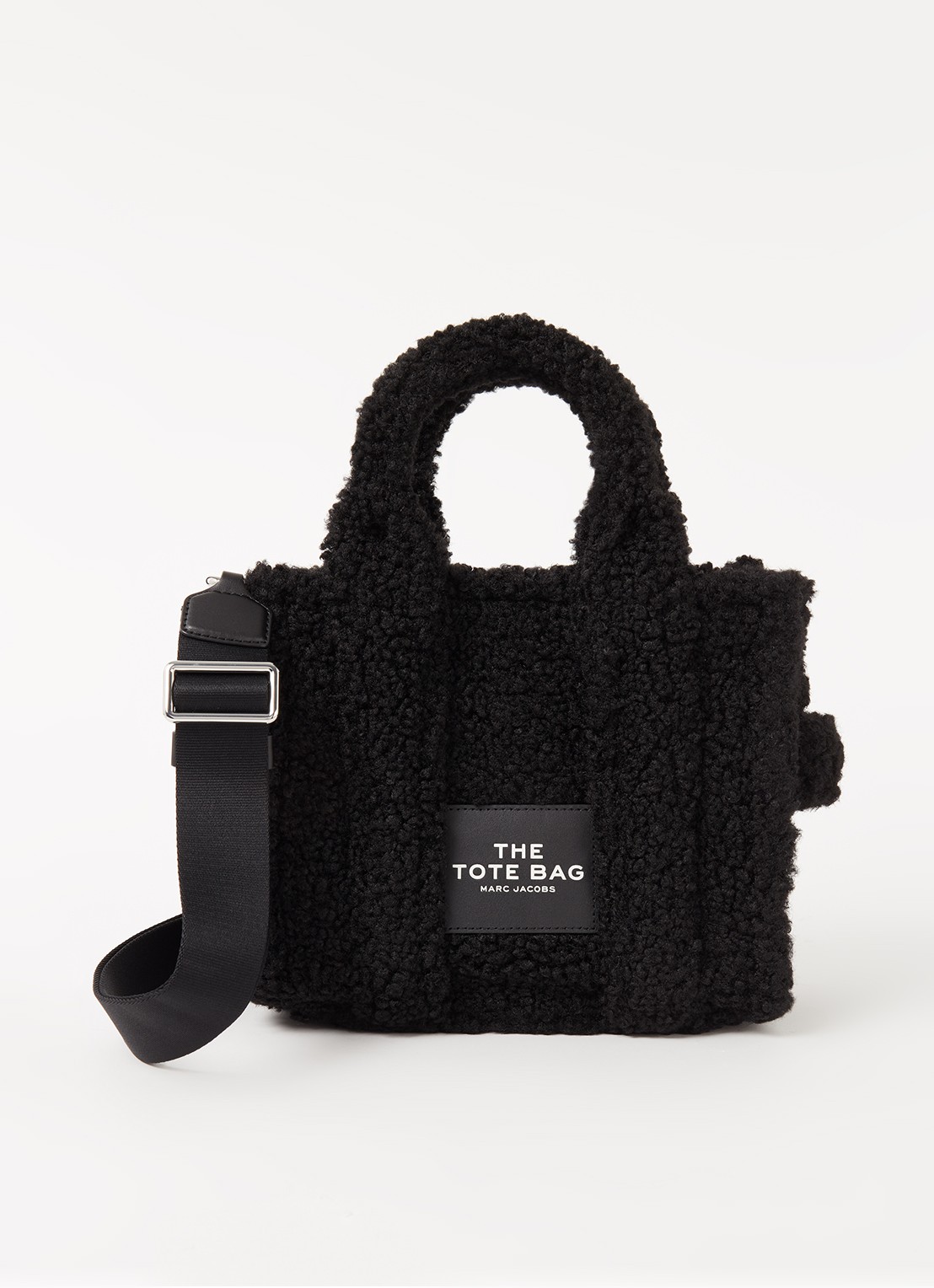 Marc Jacobs The Crossbody Tote handtas van teddy  - voorkant zwart