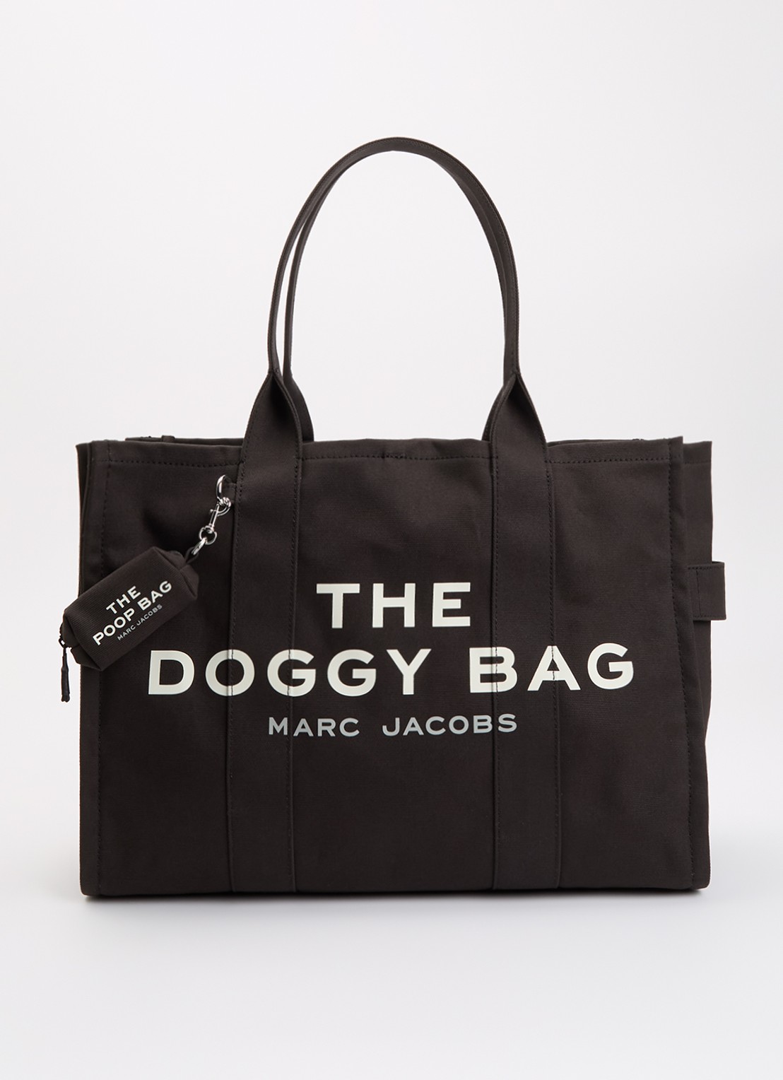 Marc Jacobs The Doggy Bag handtas van canvas met sleuteletui - voorkant 5 zwart