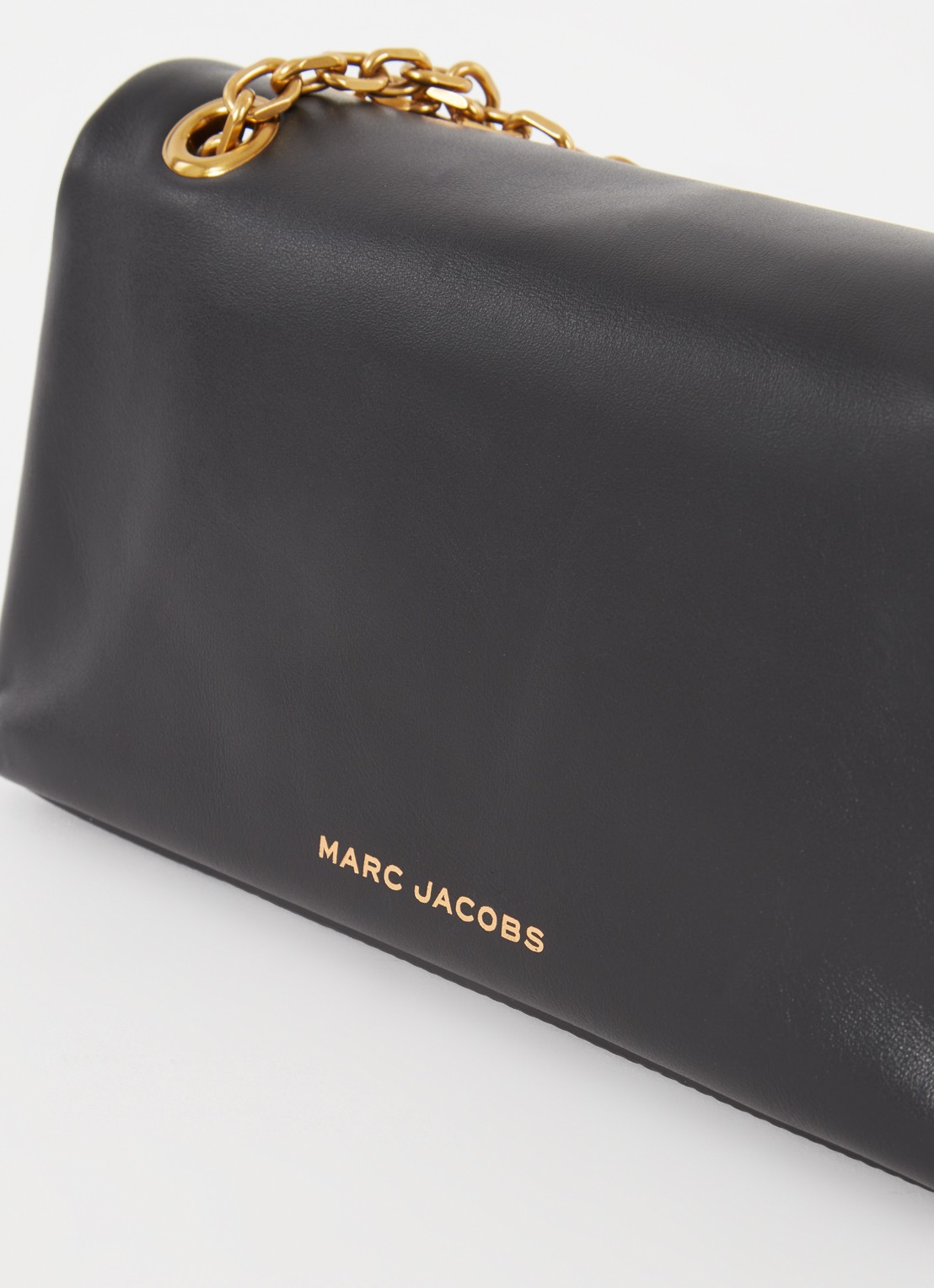 Marc Jacobs The Dual Chain Mini schoudertas van leer met verstelbare schouderriem - detail 4 zwart