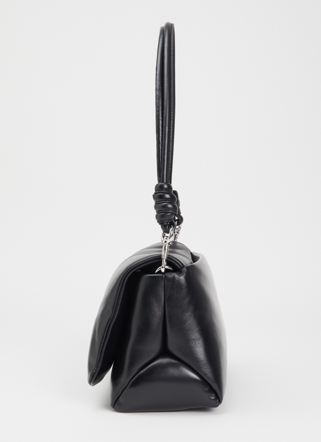 Marc Jacobs The Dual Puffy schoudertas van lamsleer met afneembare schouderriem - detail 2 zwart