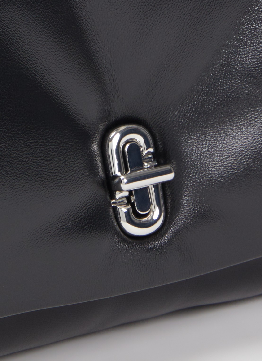 Marc Jacobs The Dual Puffy schoudertas van lamsleer met afneembare schouderriem - detail 4 zwart