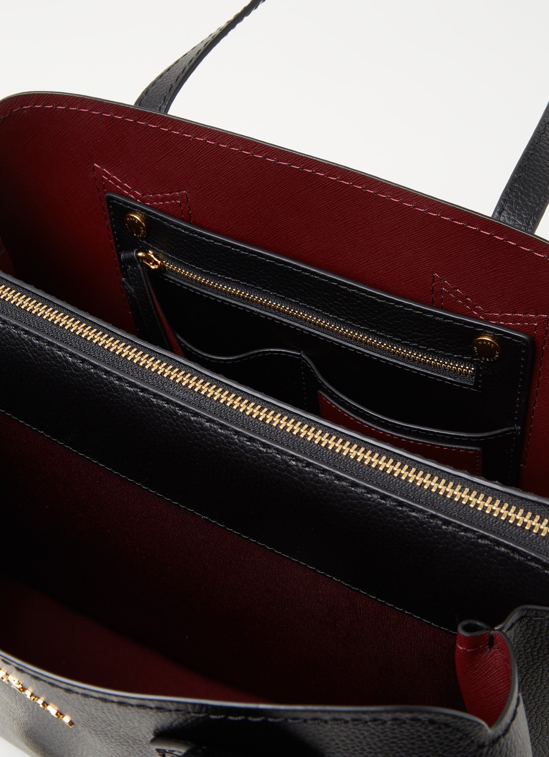 Marc Jacobs The Editor schoudertas van leer - detail 2 zwart