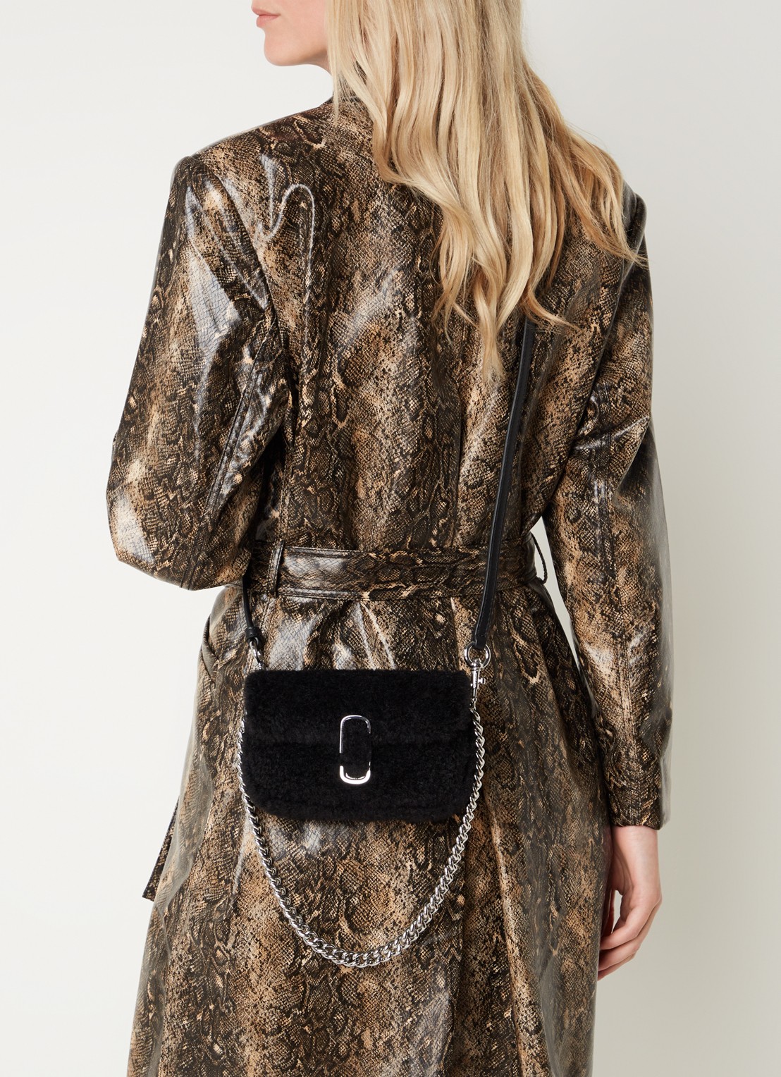 Marc Jacobs The J Marc schoudertas van teddy - voorkant 3 zwart