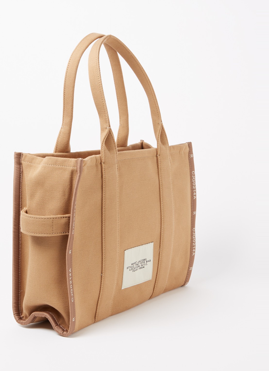 Marc Jacobs The Large Tote schoudertas met logoborduring - achterkant camel