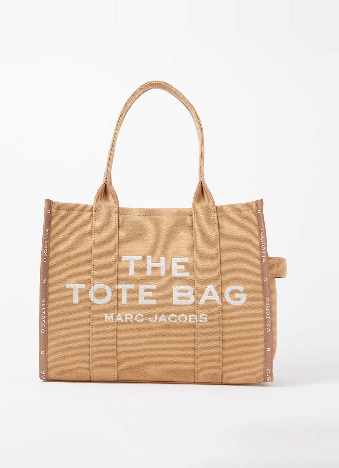 Marc Jacobs The Large Tote schoudertas met logoborduring - voorkant 2 camel