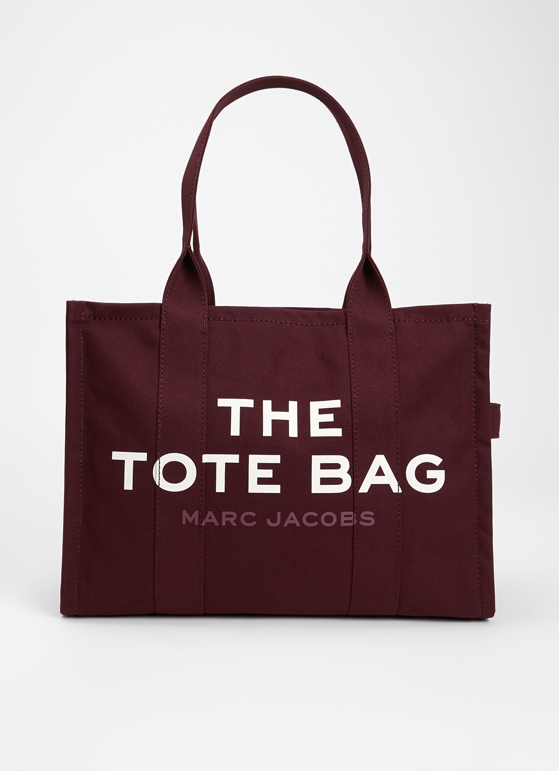 Marc Jacobs The Large Tote schoudertas van canvas - voorkant beige