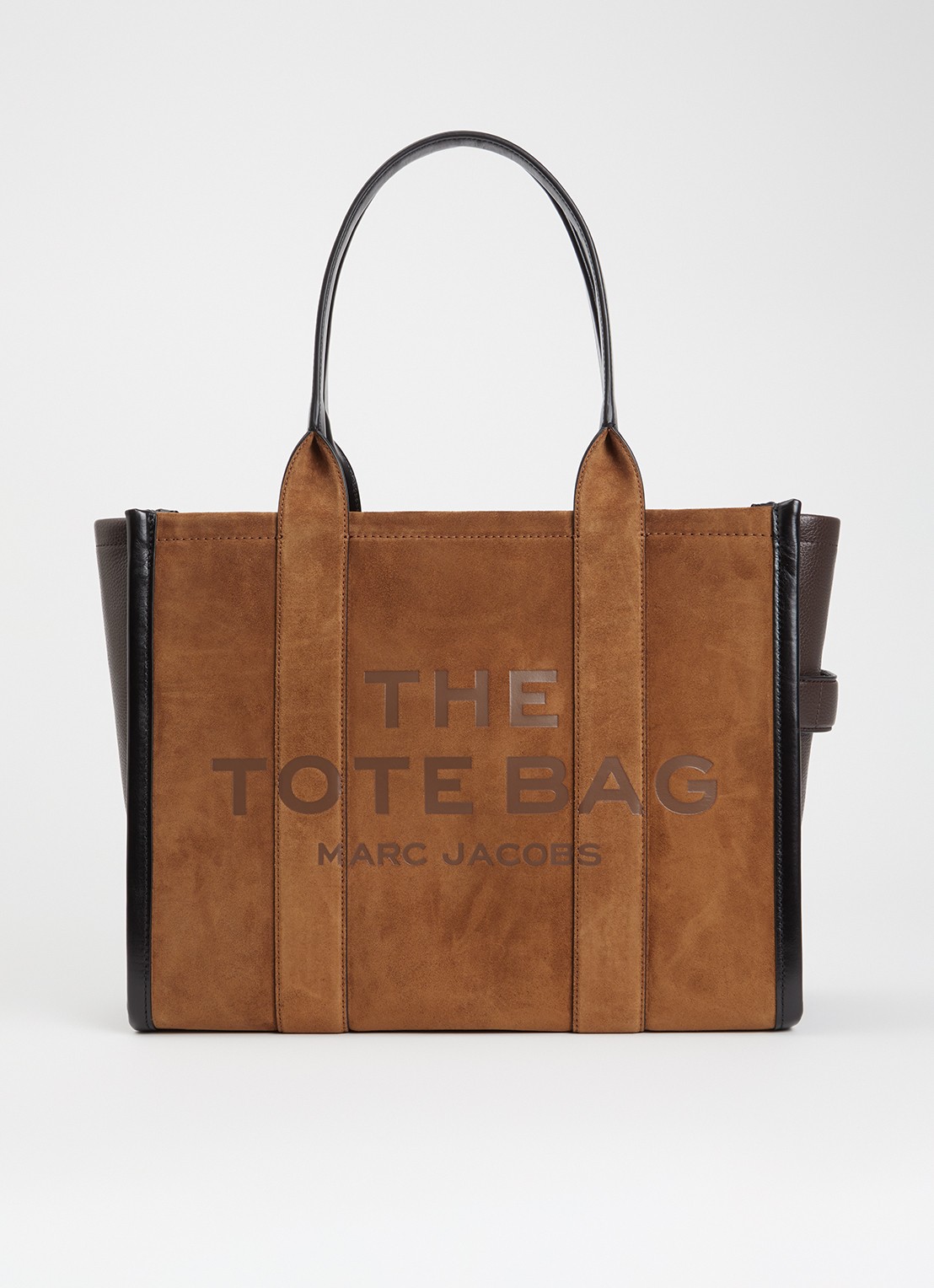 Marc Jacobs The Large Tote shopper van suède - voorkant 5 cognac