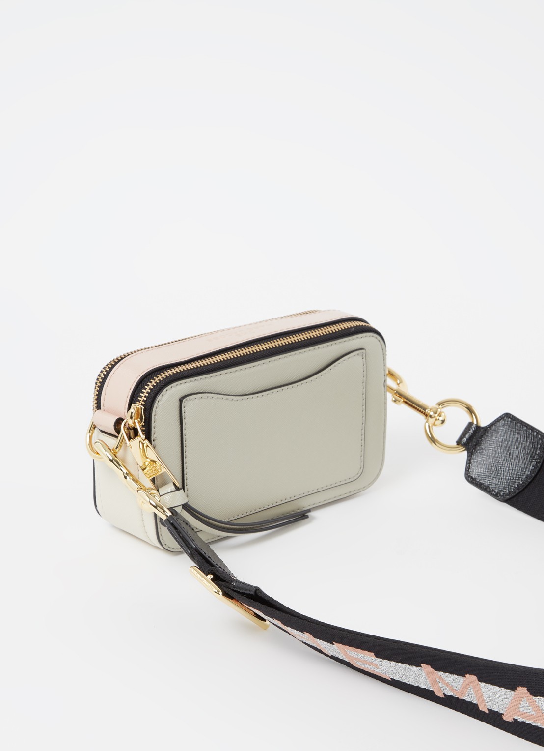 Marc Jacobs The Logo Strap Snapshot cameratas van leer - achterkant 4 ivoor