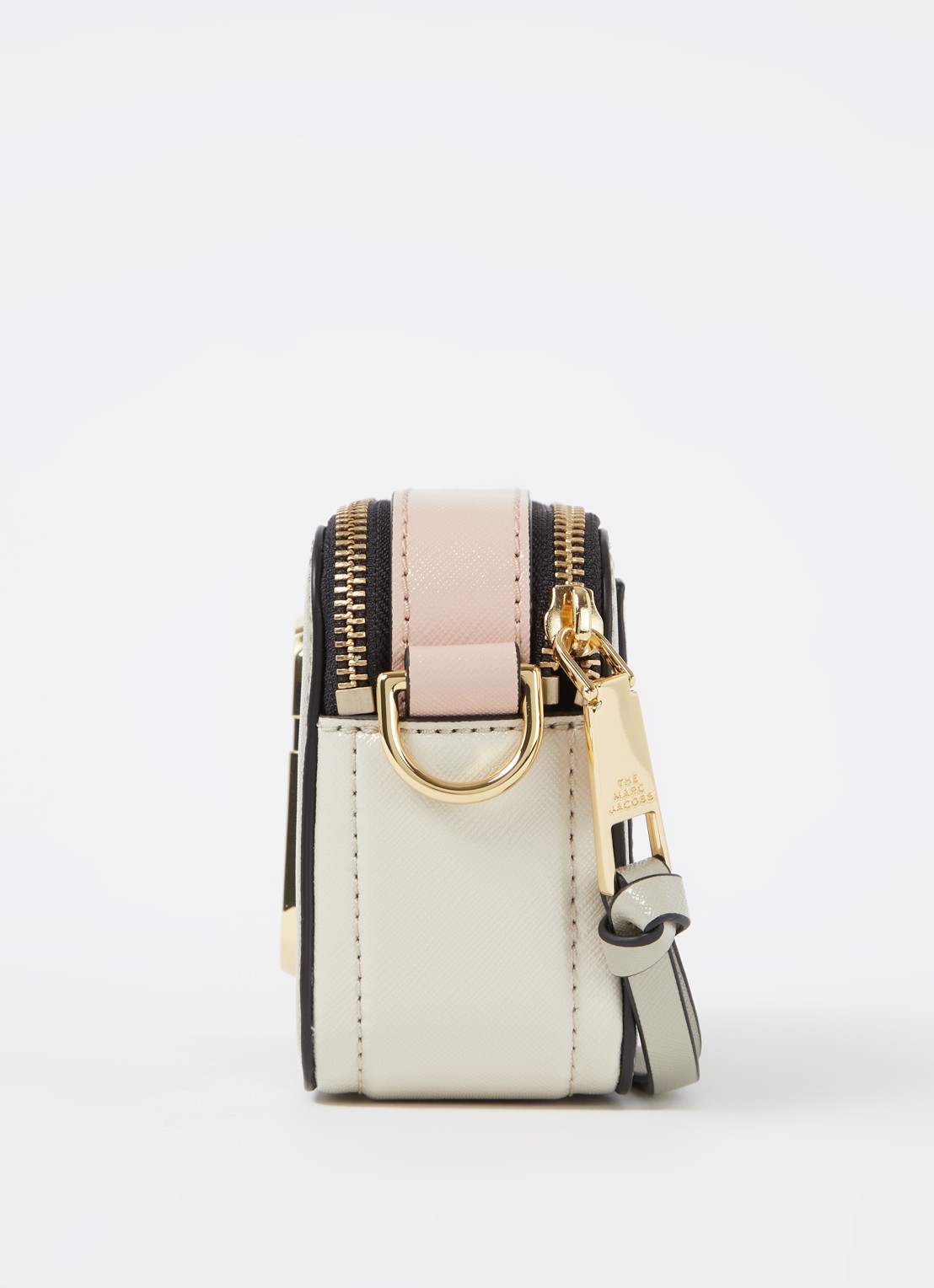 Marc Jacobs The Logo Strap Snapshot cameratas van leer - detail 2 ivoor