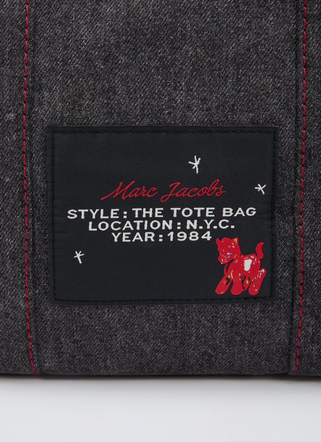 Marc Jacobs The Medium Tote handtas met logo - detail 3 antraciet