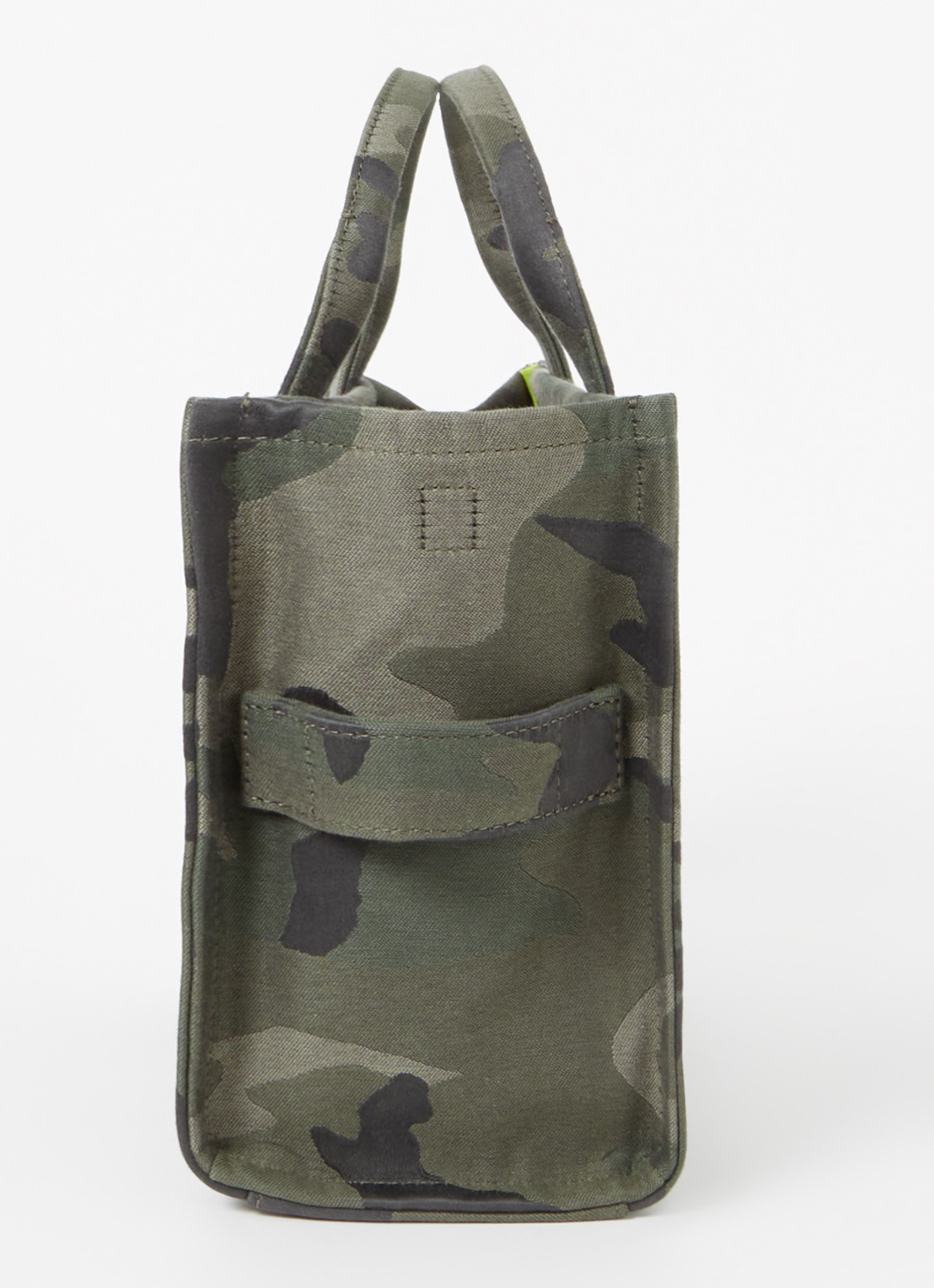 Marc Jacobs The Medium Tote handtas van canvas met jacquard dessin en logo  - detail 6 legergroen