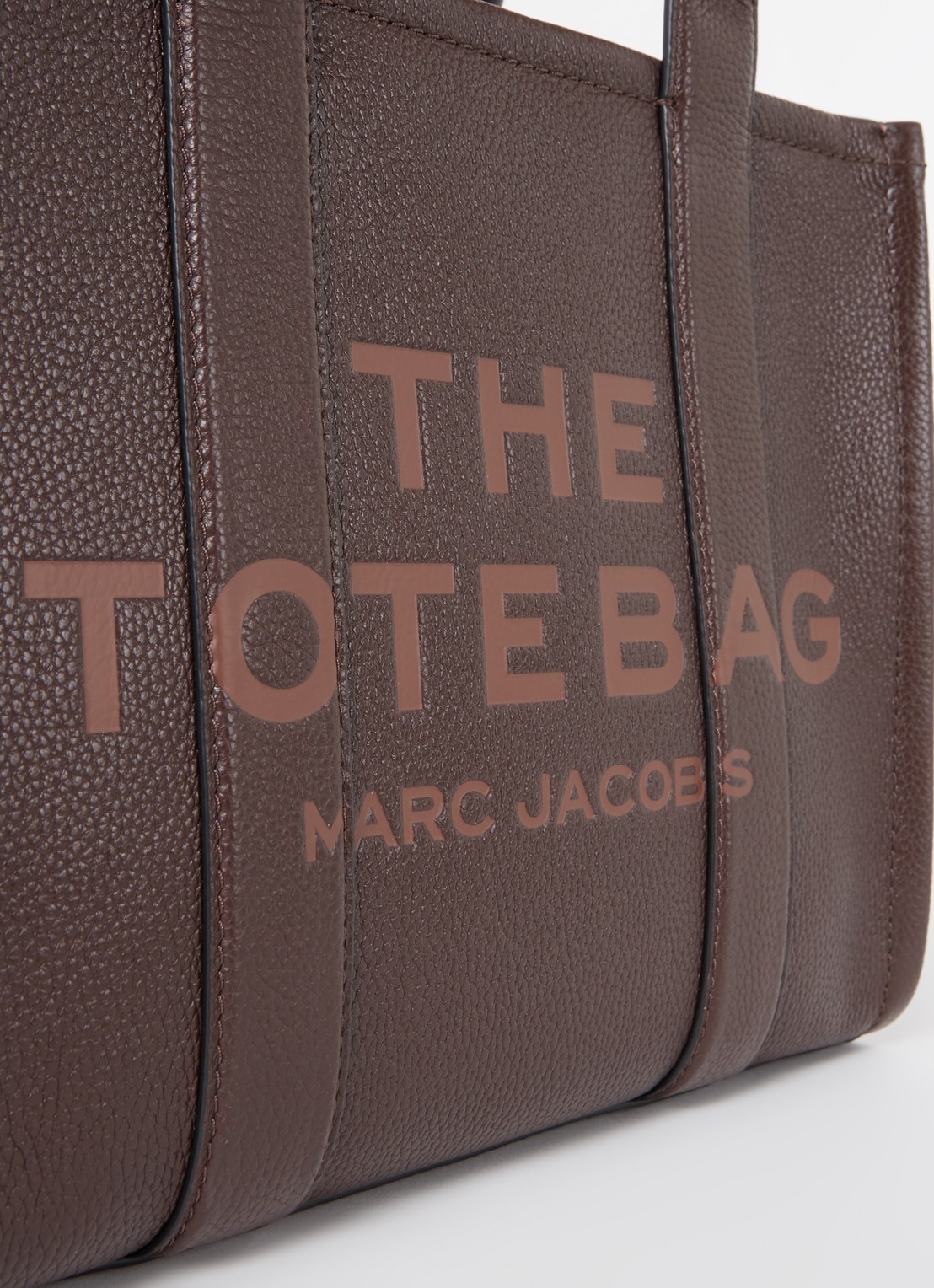 Marc Jacobs The Medium Tote handtas van leer met logo - detail 4 bruin