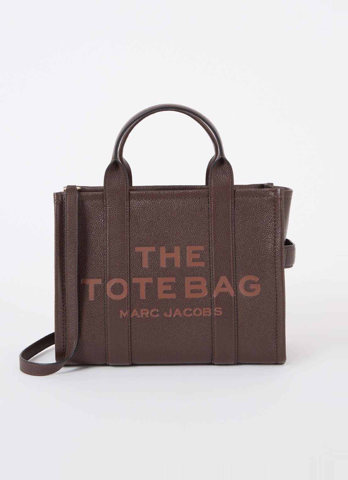 Marc Jacobs The Medium Tote handtas van leer met logo - voorkant 5 bruin