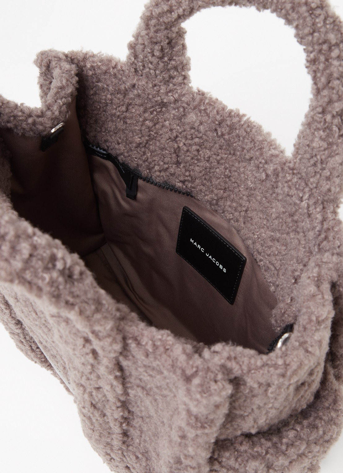 Marc Jacobs The Medium Tote handtas van teddy met logo - detail 5 taupe
