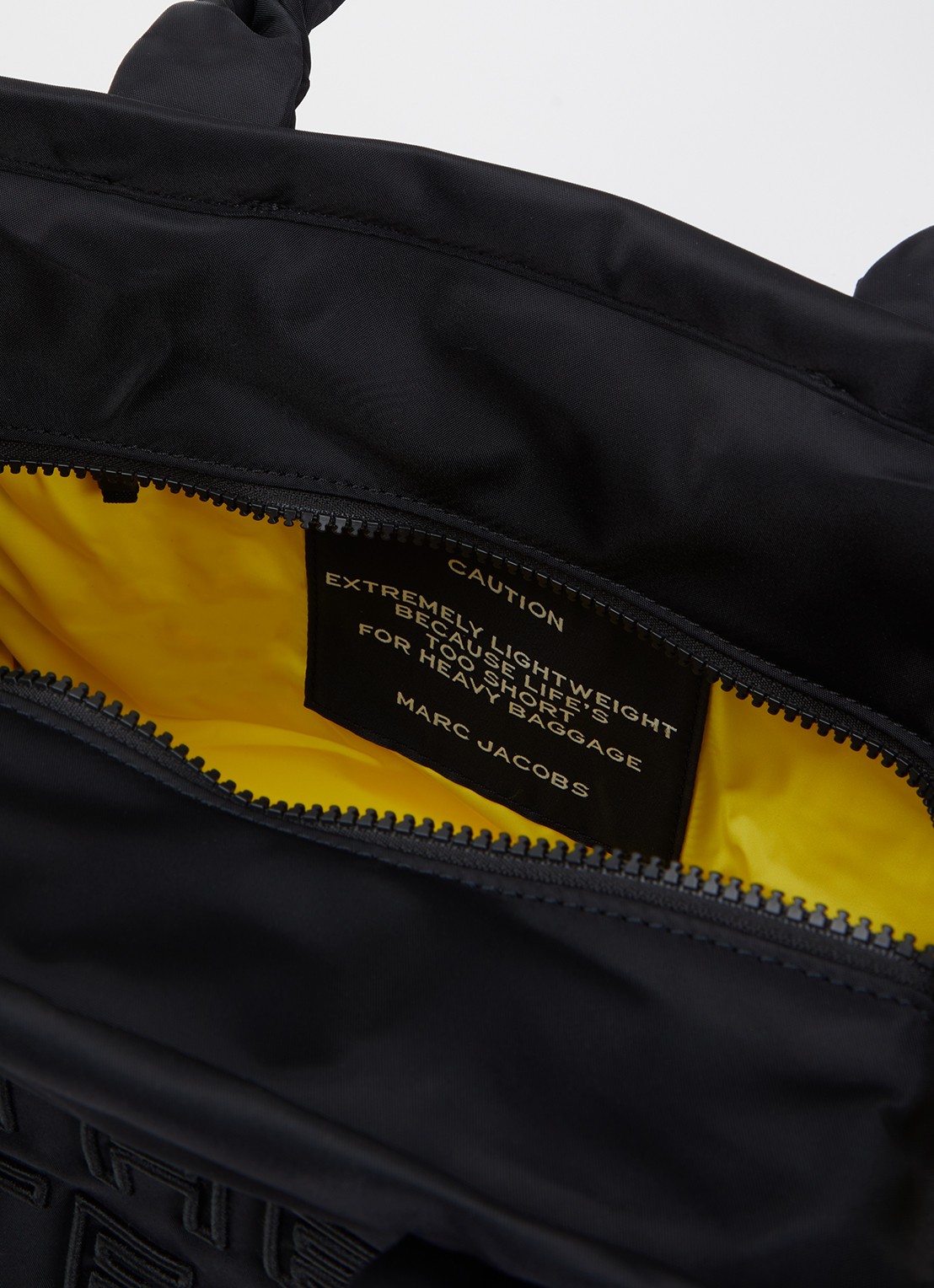 Marc Jacobs The Medium Tote schoudertas met logo - detail zwart