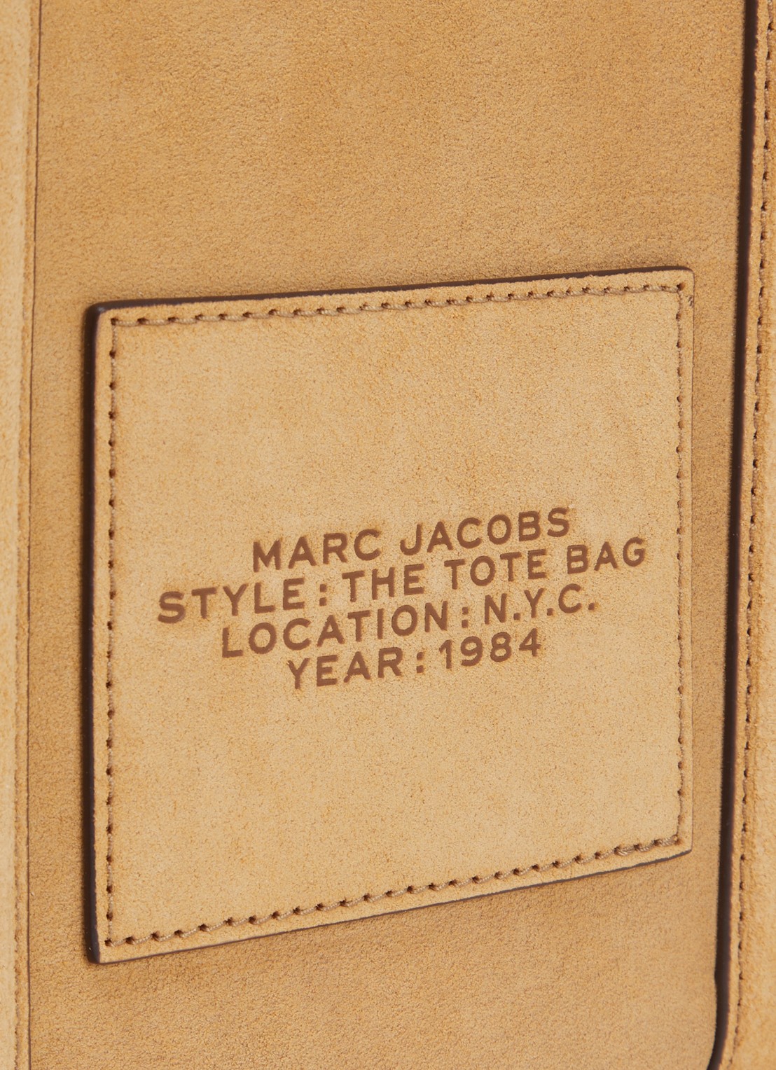 Marc Jacobs The Medium Tote schoudertas van suède met afneembare schouderriem - detail 5 camel