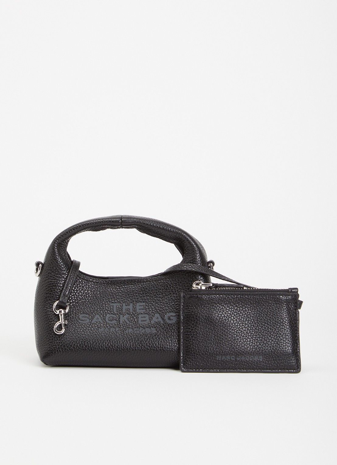 Marc Jacobs The Micro Sack handtas van leer met uitneembaar etui - voorkant zwart