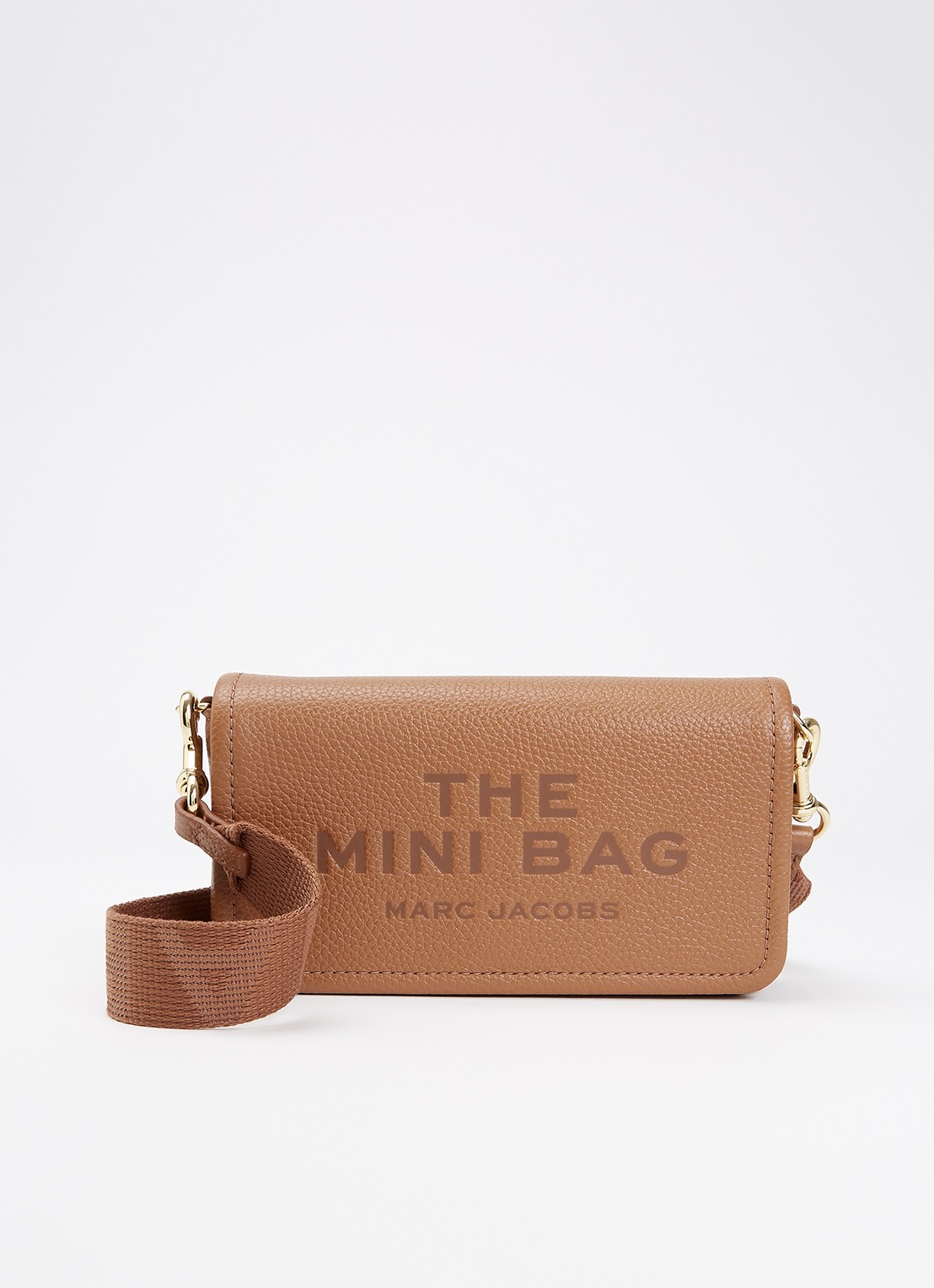 Marc Jacobs The Mini crossbodytas met logo  - voorkant 5 roestbruin