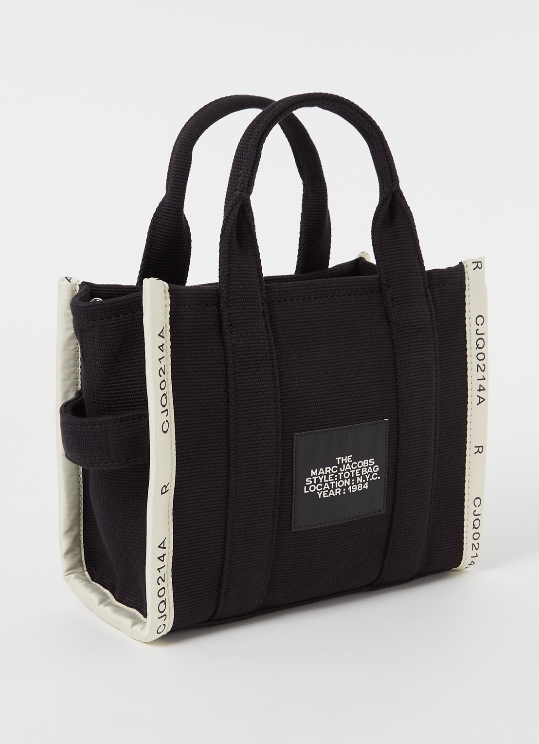 Marc Jacobs The Mini Tote handtas met logo - achterkant zwart