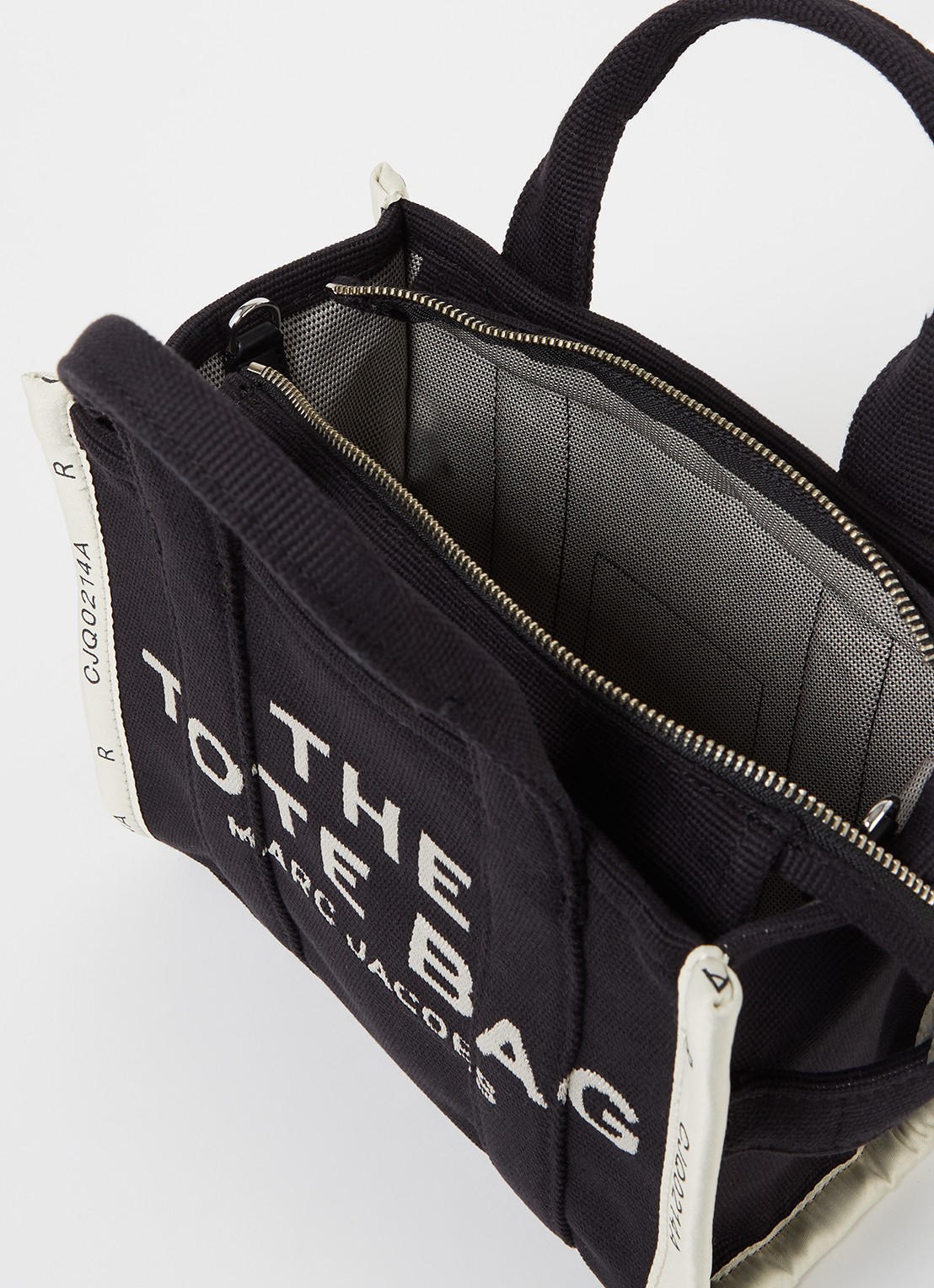 Marc Jacobs The Mini Tote handtas met logo - detail 3 zwart