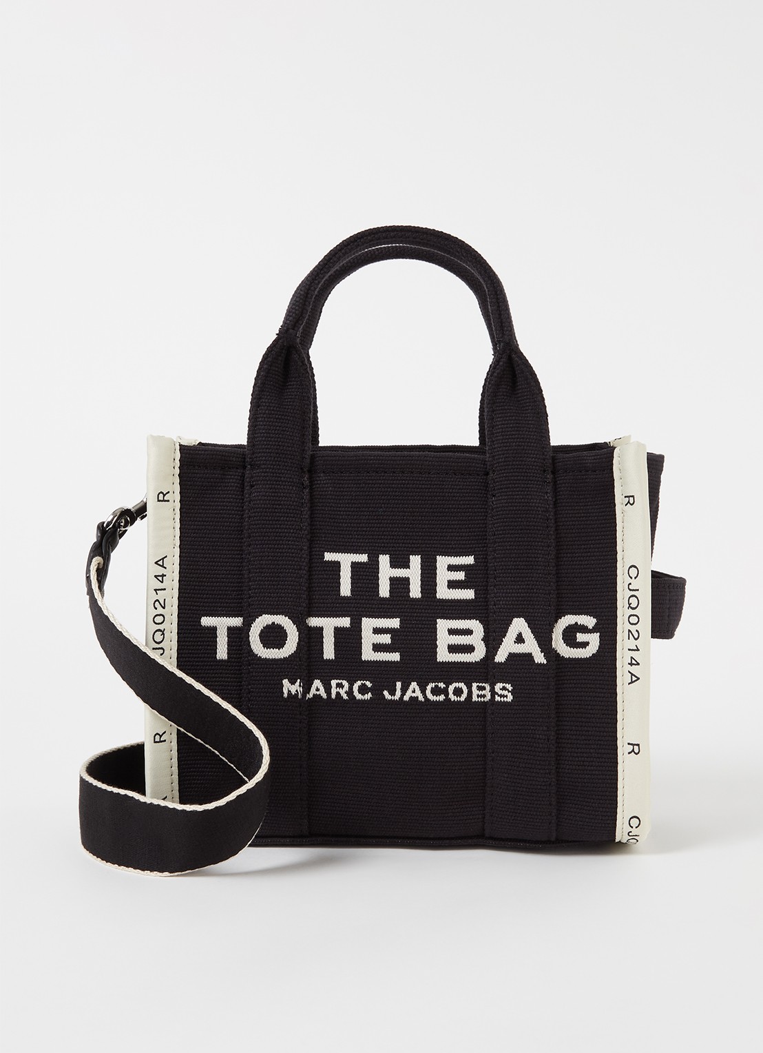 Marc Jacobs The Mini Tote handtas met logo - voorkant 2 zwart