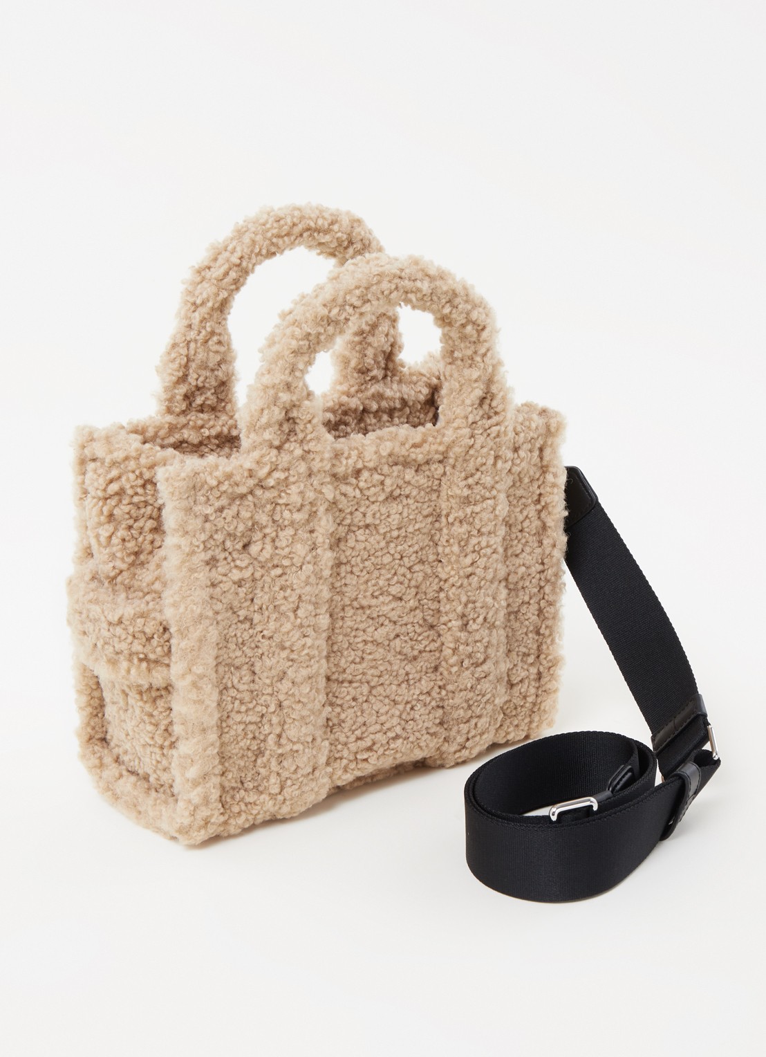 Marc Jacobs The Mini Tote handtas van teddy - achterkant 4 beige