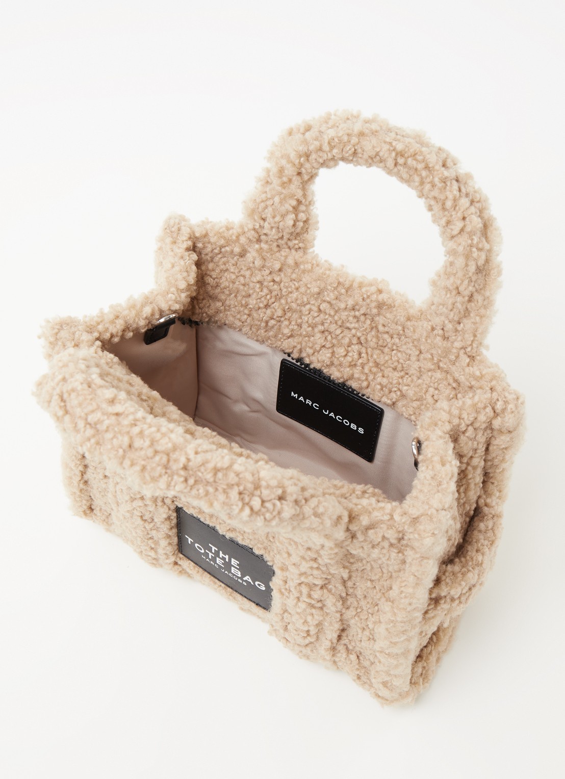 Marc Jacobs The Mini Tote handtas van teddy - detail beige