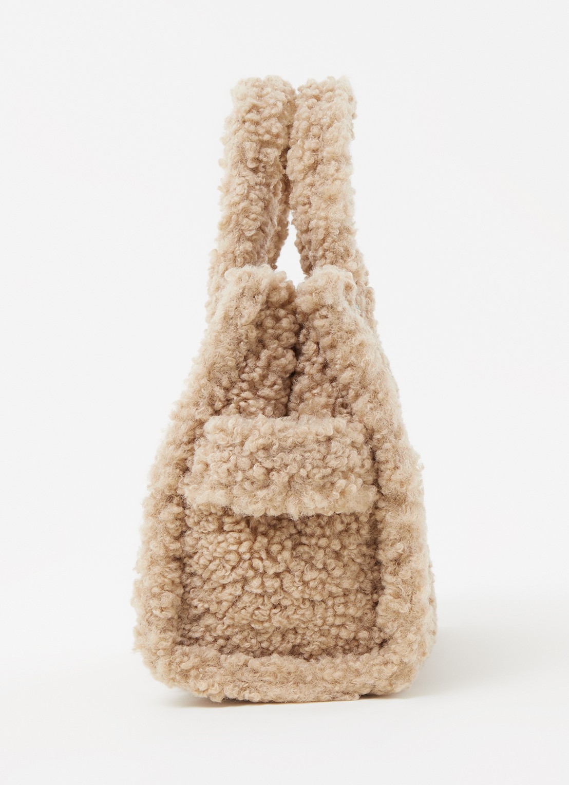 Marc Jacobs The Mini Tote handtas van teddy - detail 2 beige