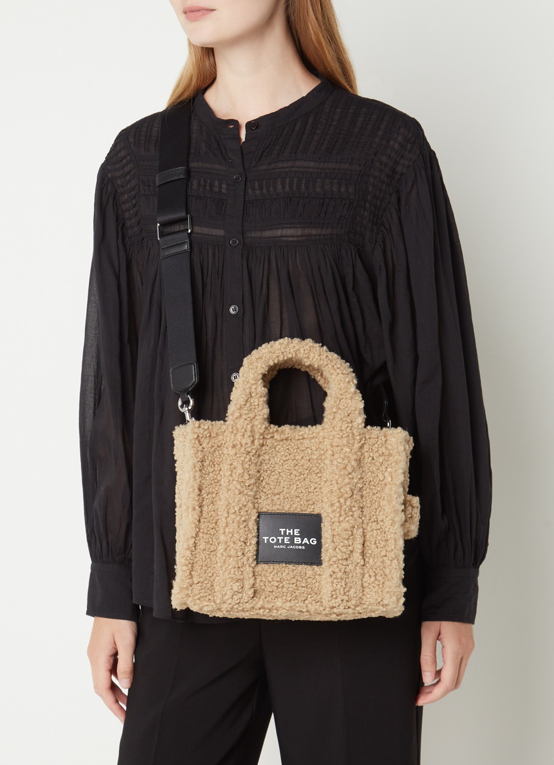 Marc Jacobs The Mini Tote handtas van teddy - voorkant 6 beige