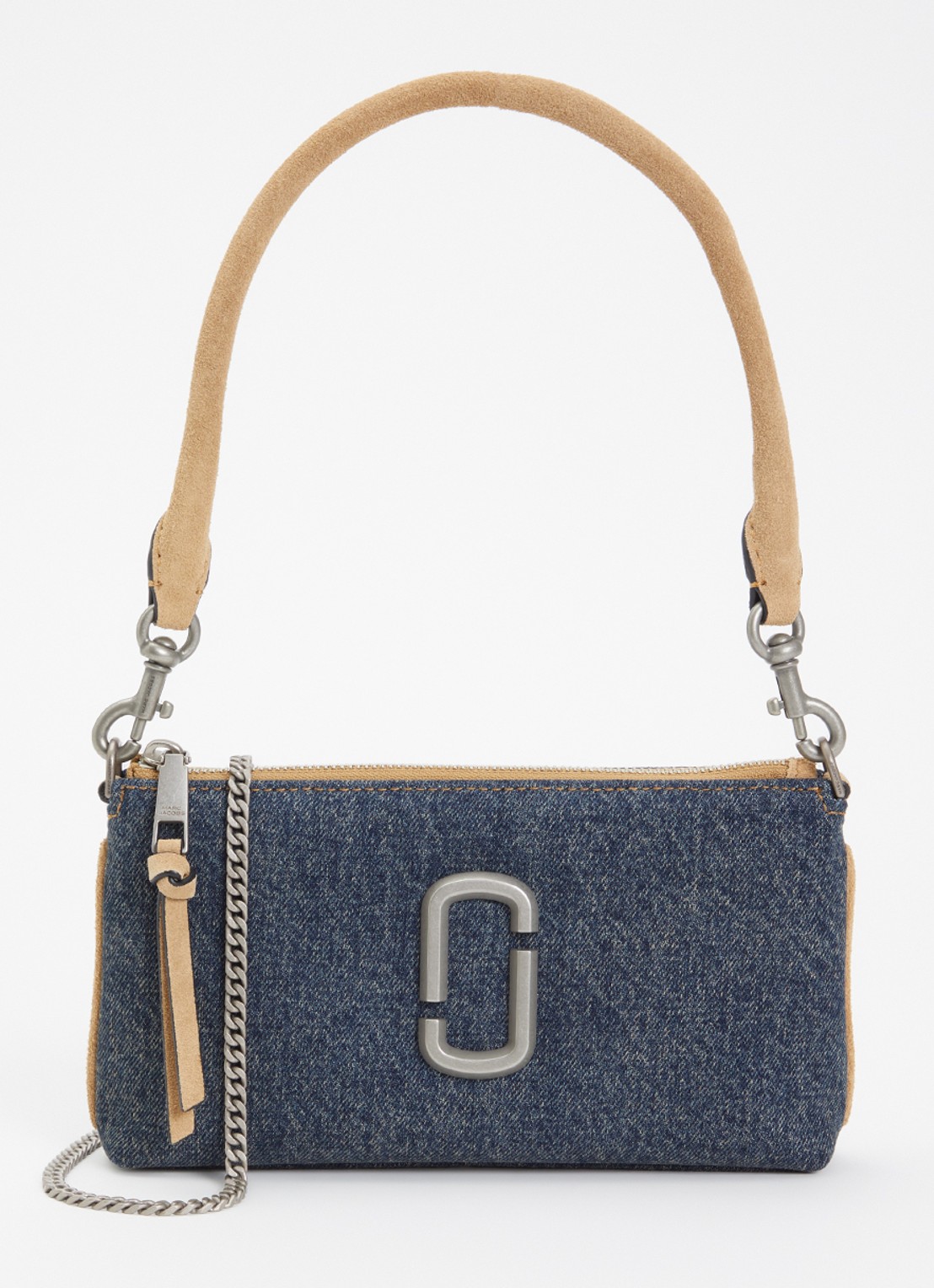 Marc Jacobs The Pochette schoudertas met logo - voorkant 6 indigo