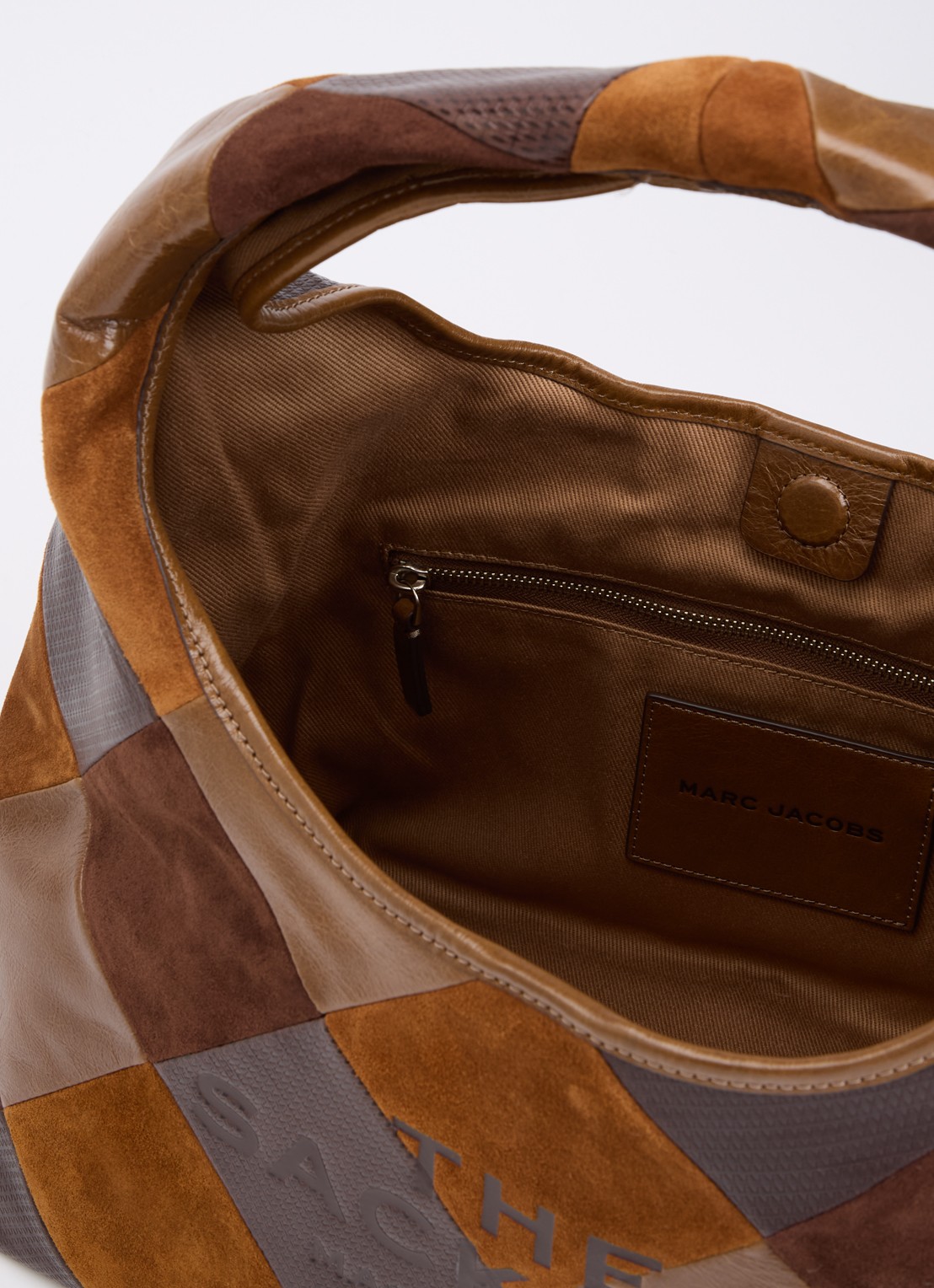Marc Jacobs The Sack schoudertas van leer  - detail bruin