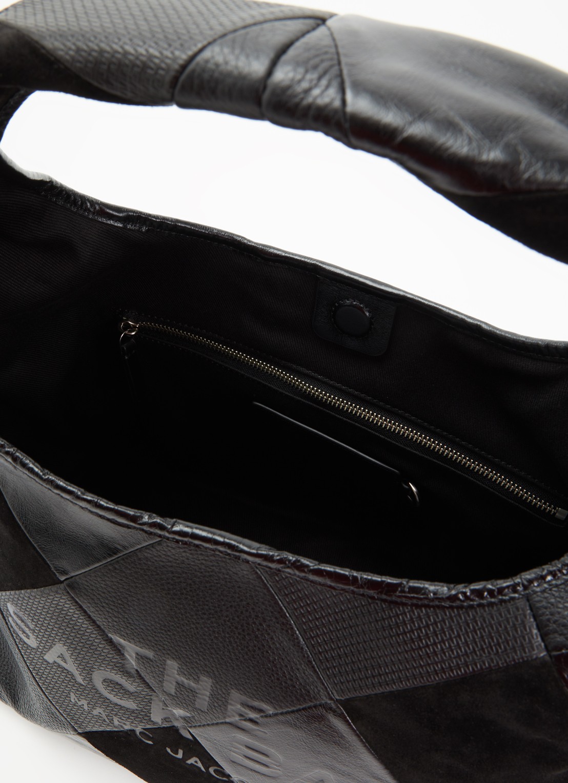 Marc Jacobs The Sack shopper van suède  - detail 3 zwart