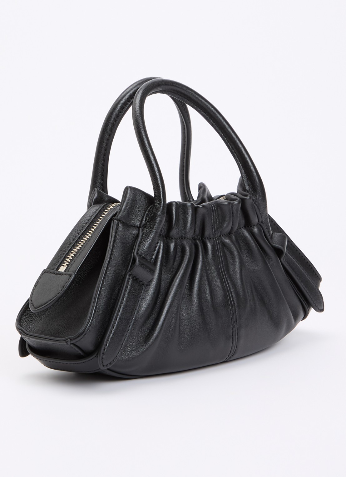 Marc Jacobs The Small Satchel handtas van lamsleer met afneembare schouderriem - achterkant 8 zwart