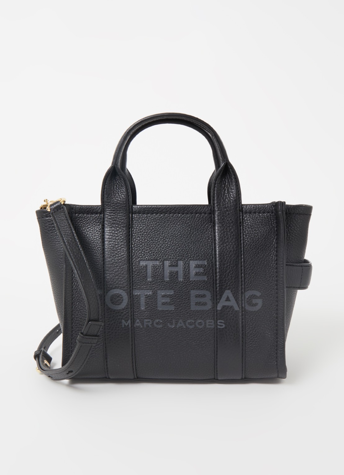 Marc Jacobs The Small Tote handtas met logo - voorkant zwart