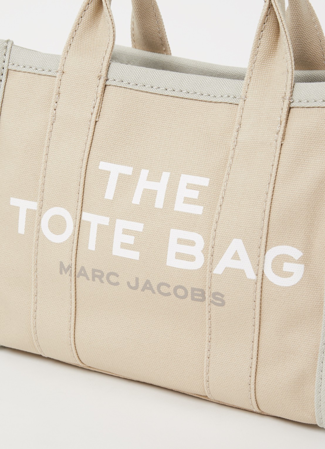 Marc Jacobs The Small Tote handtas met logo - detail 5 beige