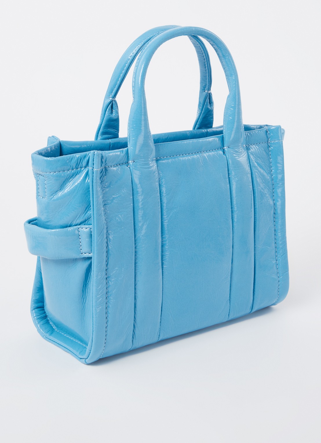 Marc Jacobs The Small Tote handtas met logo - achterkant blauw