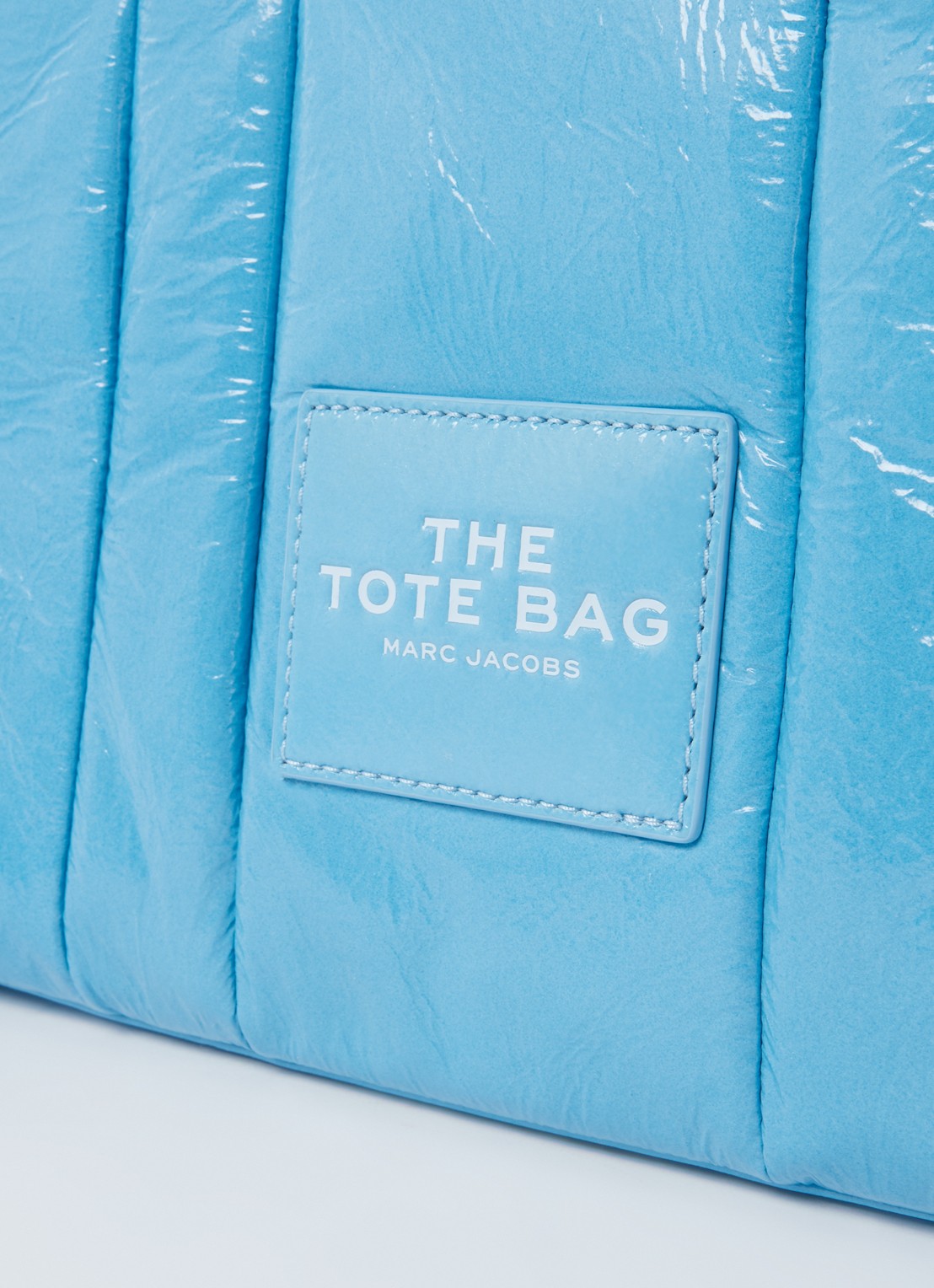 Marc Jacobs The Small Tote handtas met logo - detail 4 blauw